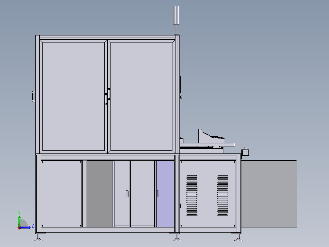 汽车门件双头超声波焊接机左视图