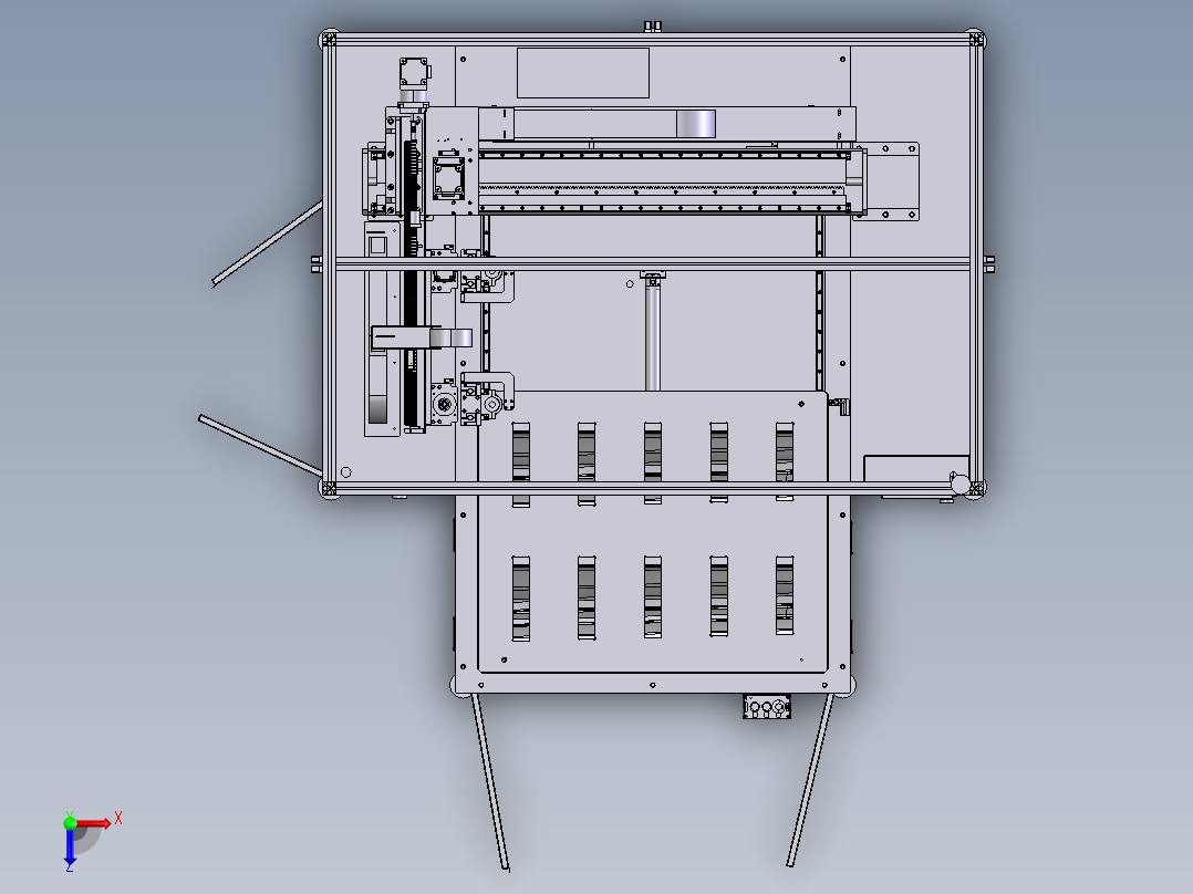 汽车门件双头超声波焊接机俯视图