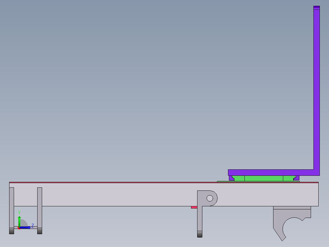 叉车前叉带左视图