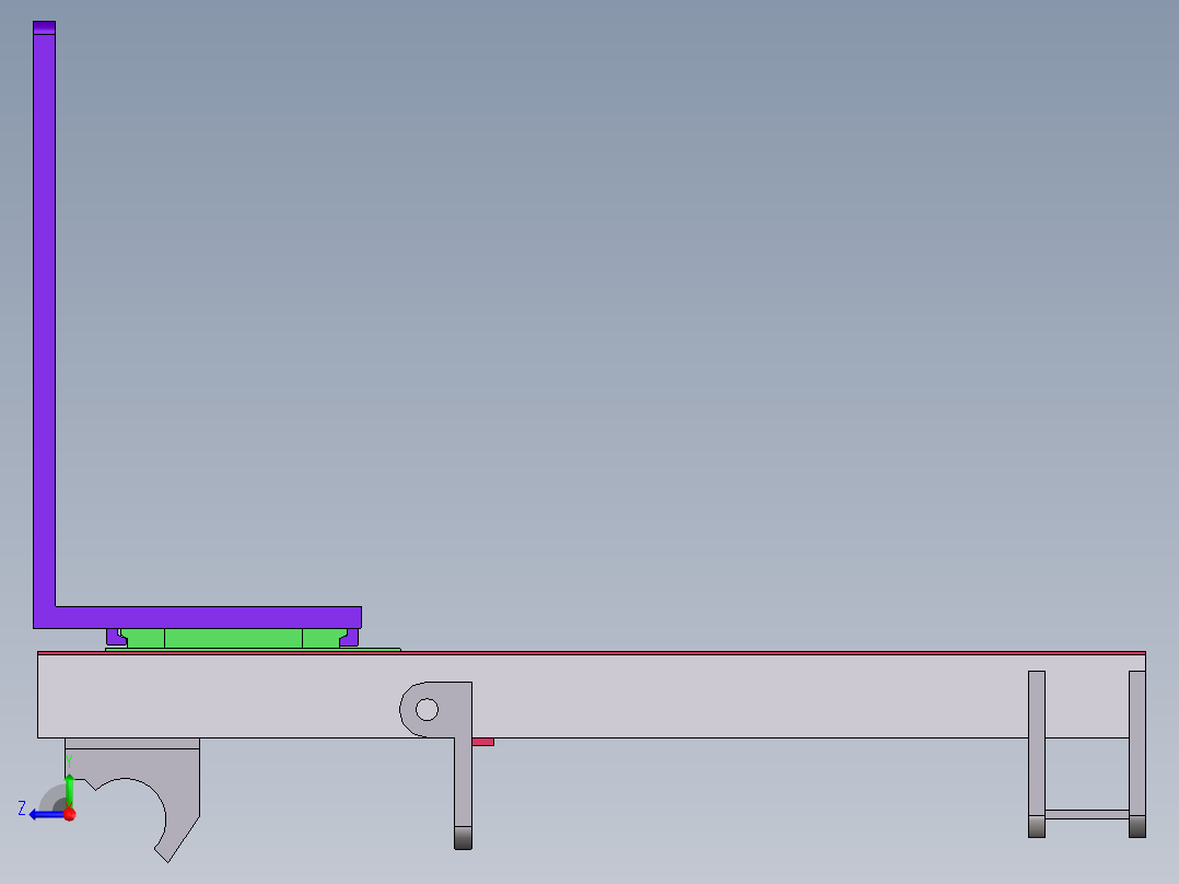 叉车前叉带右视图