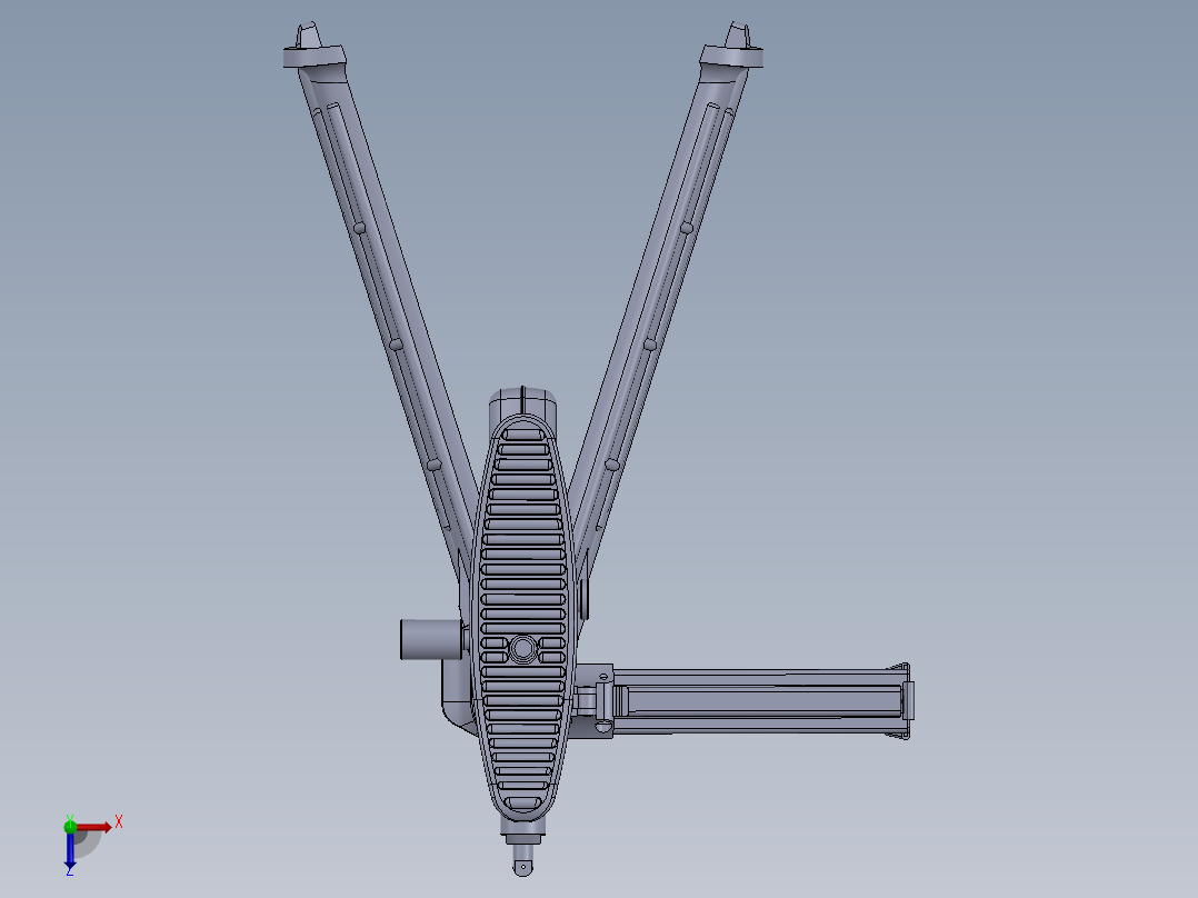 手枪左轮冲锋枪老式狙击步枪设计3D图纸FG-42 SW俯视图