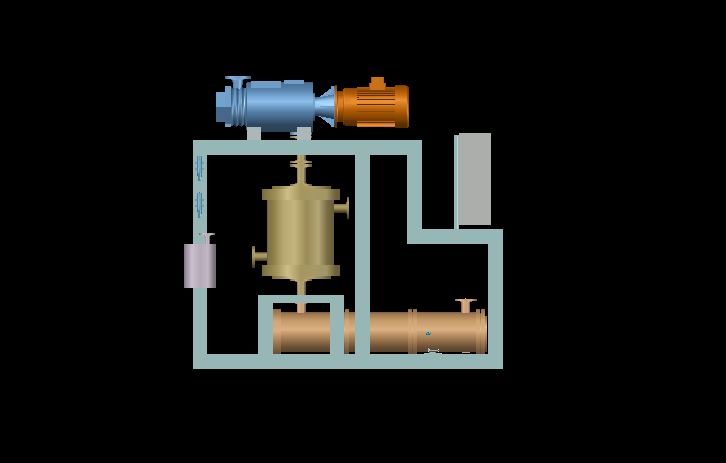 真空泵 - SUPERSCREW 300 NI，带 2 SQM 后冷凝器（MS+PTFE）