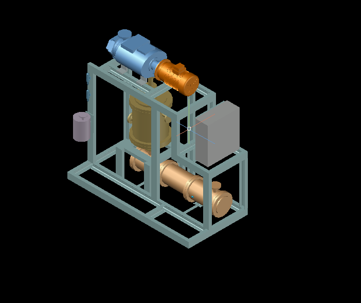 真空泵 - SUPERSCREW 300 NI，带 2 SQM 后冷凝器（MS+PTFE）