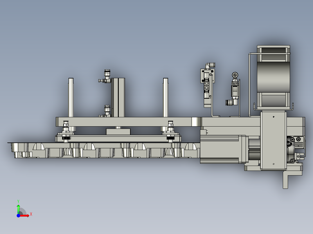 AA-06tray盘搬运机构两仓前视图