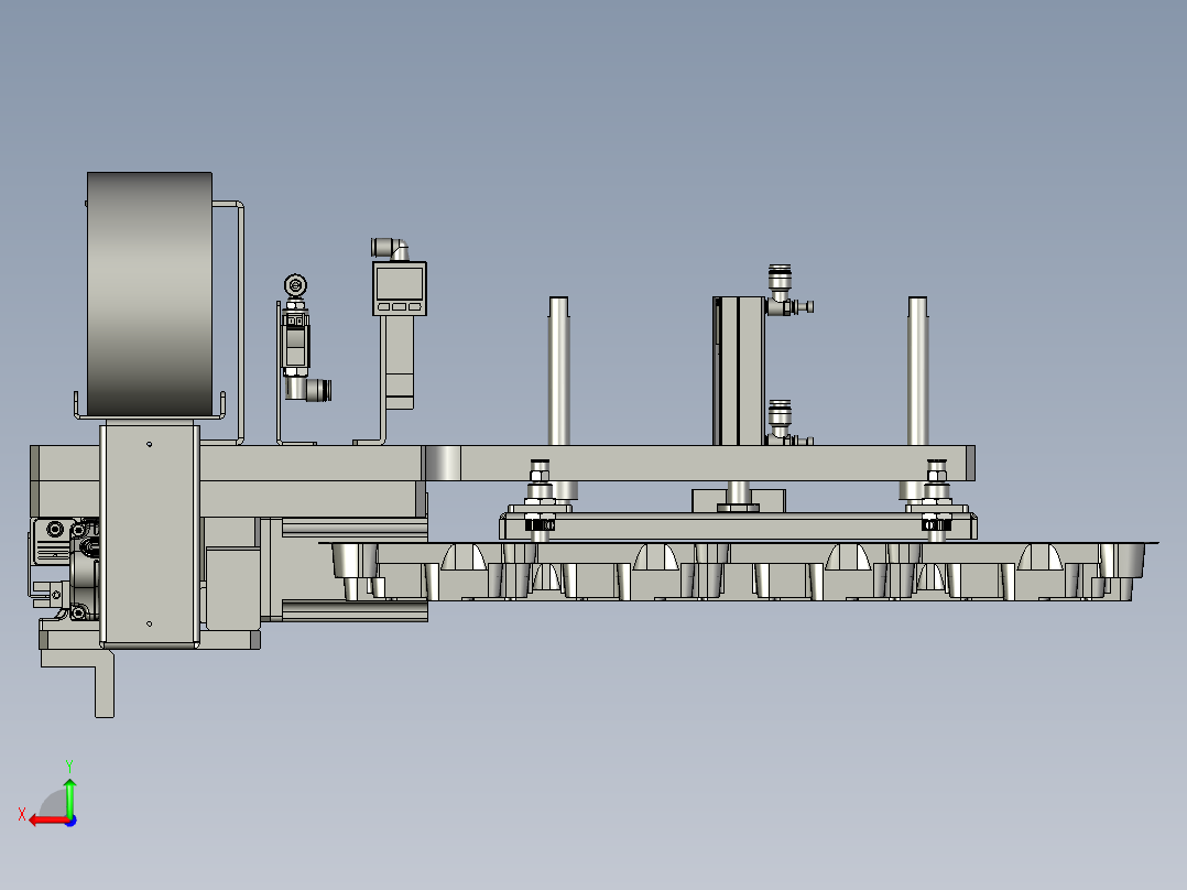 AA-06tray盘搬运机构两仓后视图