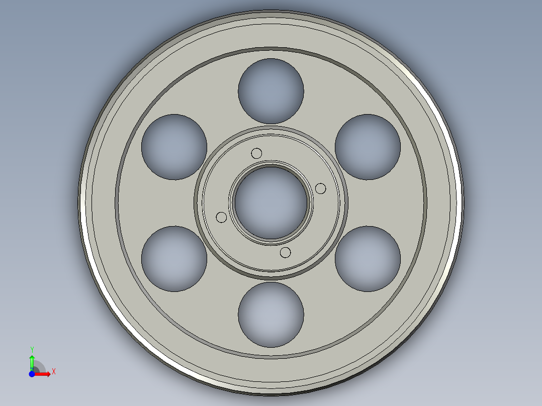 大同步轮5M72齿免键前视图