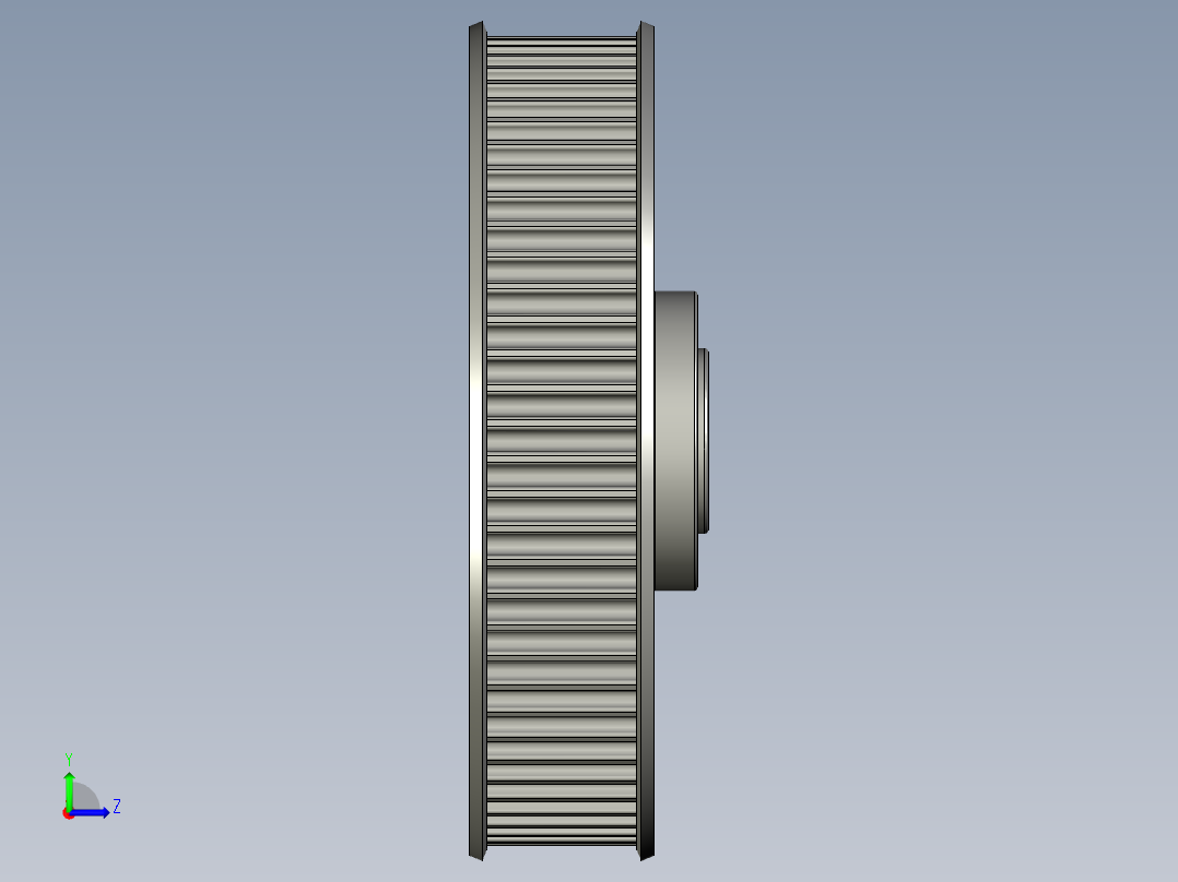 大同步轮5M72齿免键左视图