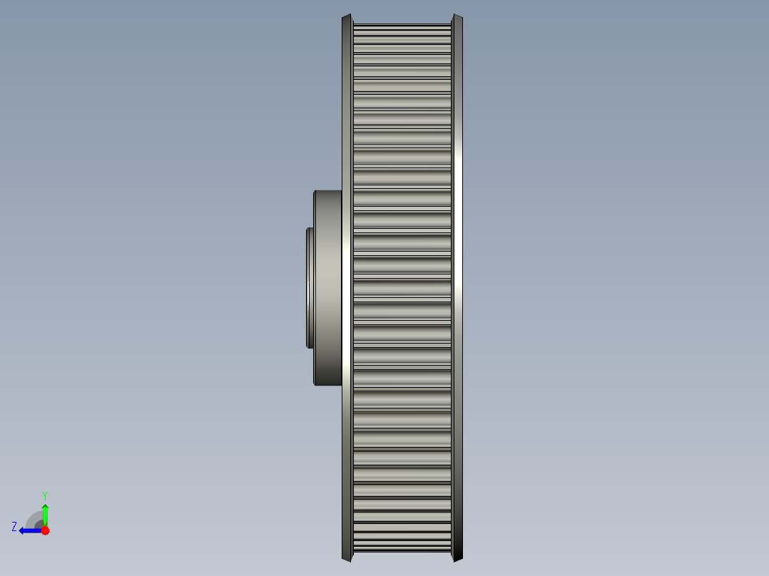 大同步轮5M72齿免键右视图