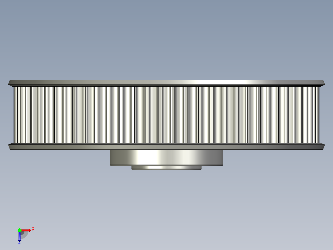 大同步轮5M72齿免键俯视图