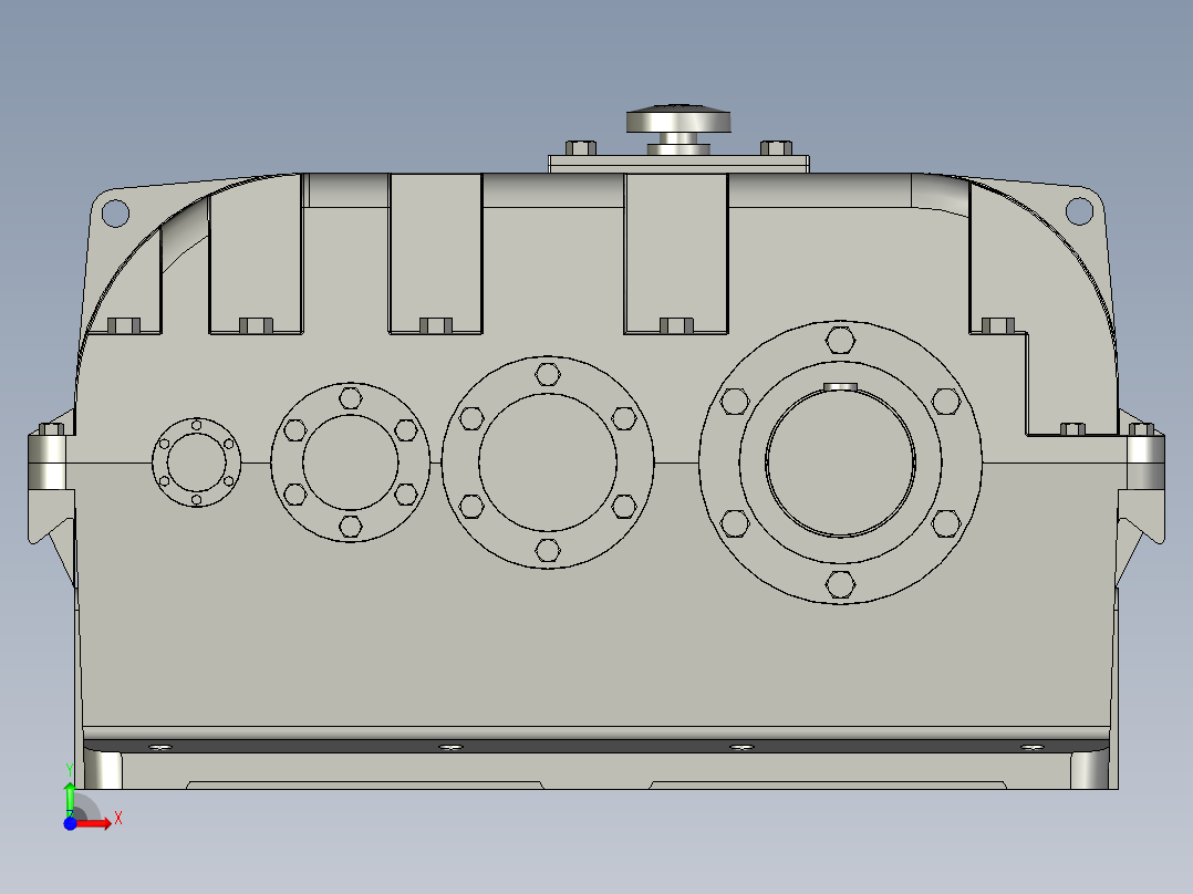ZSY三级圆柱齿轮减速机ZSY560-80-前视图