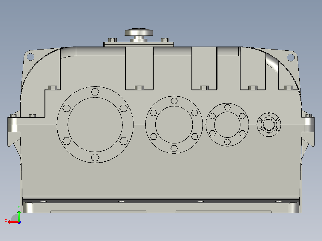 ZSY三级圆柱齿轮减速机ZSY560-80-后视图