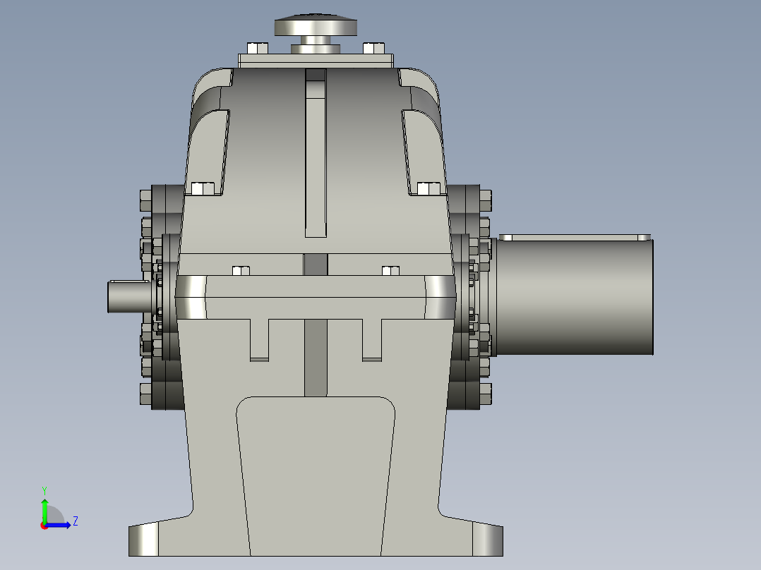 ZSY三级圆柱齿轮减速机ZSY560-80-左视图