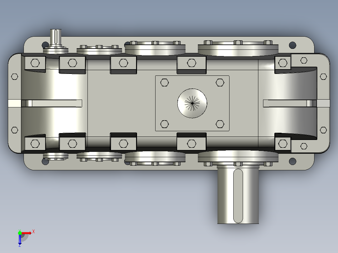 ZSY三级圆柱齿轮减速机ZSY560-80-俯视图