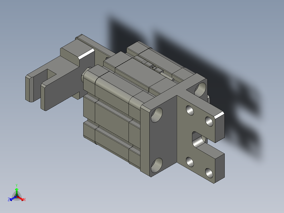 010211夹紧气缸组件-LXYC-BOSS主视图