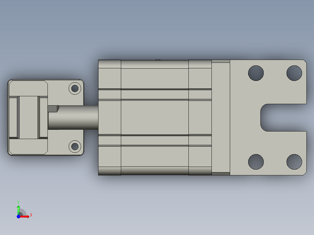 010211夹紧气缸组件-LXYC-BOSS前视图
