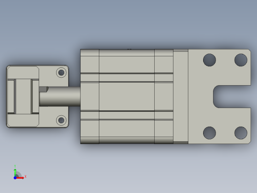 010211夹紧气缸组件-LXYC-BOSS前视缩略图