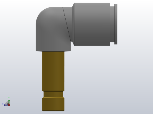 快速接头KQ2L等径弯插接头[KQ2L08-99]右视缩略图
