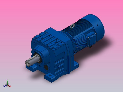 R57底脚轴伸式安装斜齿轮减速机R57-Y0.37-4P-120.63-M1-0°
