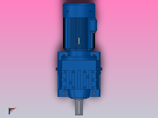 R57底脚轴伸式安装斜齿轮减速机R57-Y0.37-4P-120.63-M1-0°俯视缩略图