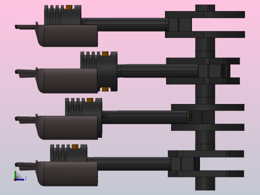 柴油内燃机左视缩略图
