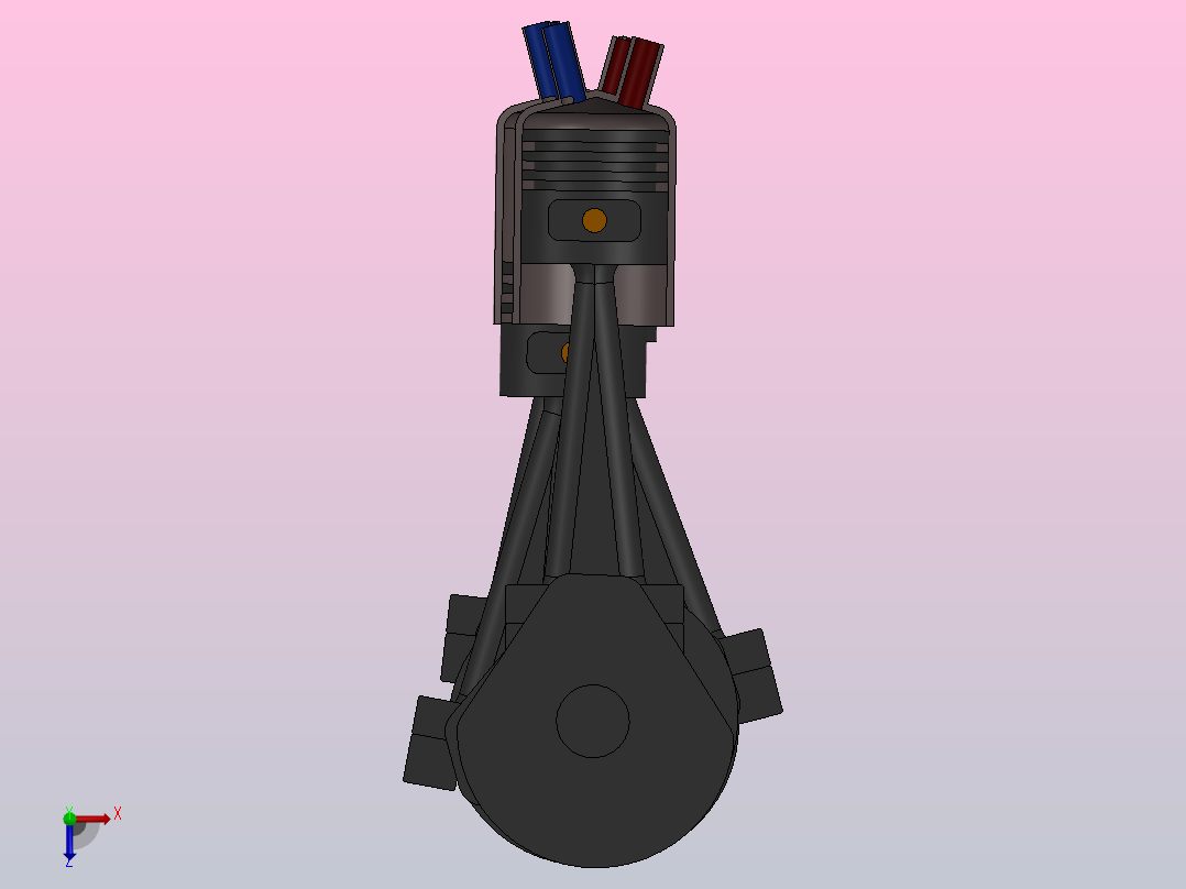 柴油内燃机俯视图