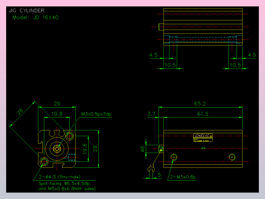 治具气缸2D-JD16x40