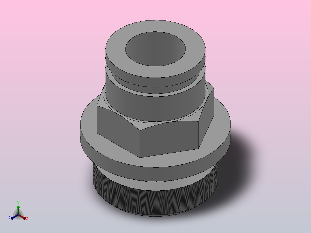 IPCP-G 螺纹直通-G螺纹气动管接头[IPCP08-G03]主视图