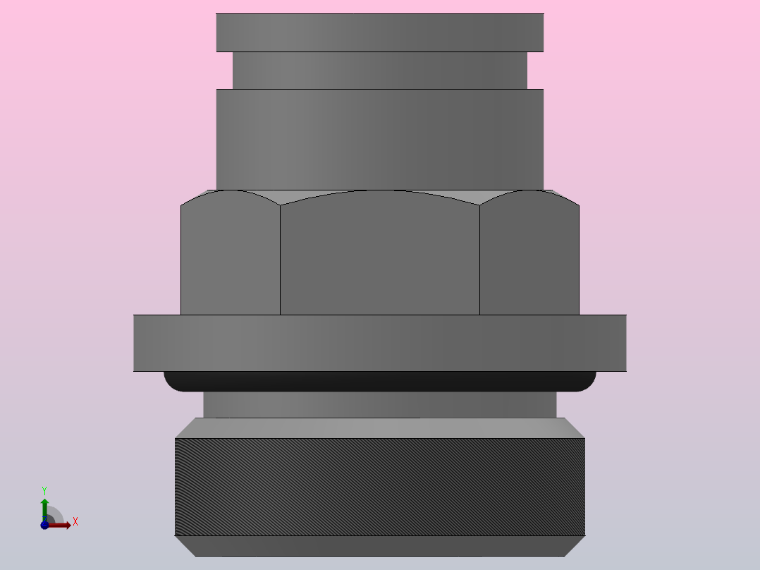 IPCP-G 螺纹直通-G螺纹气动管接头[IPCP08-G03]前视图