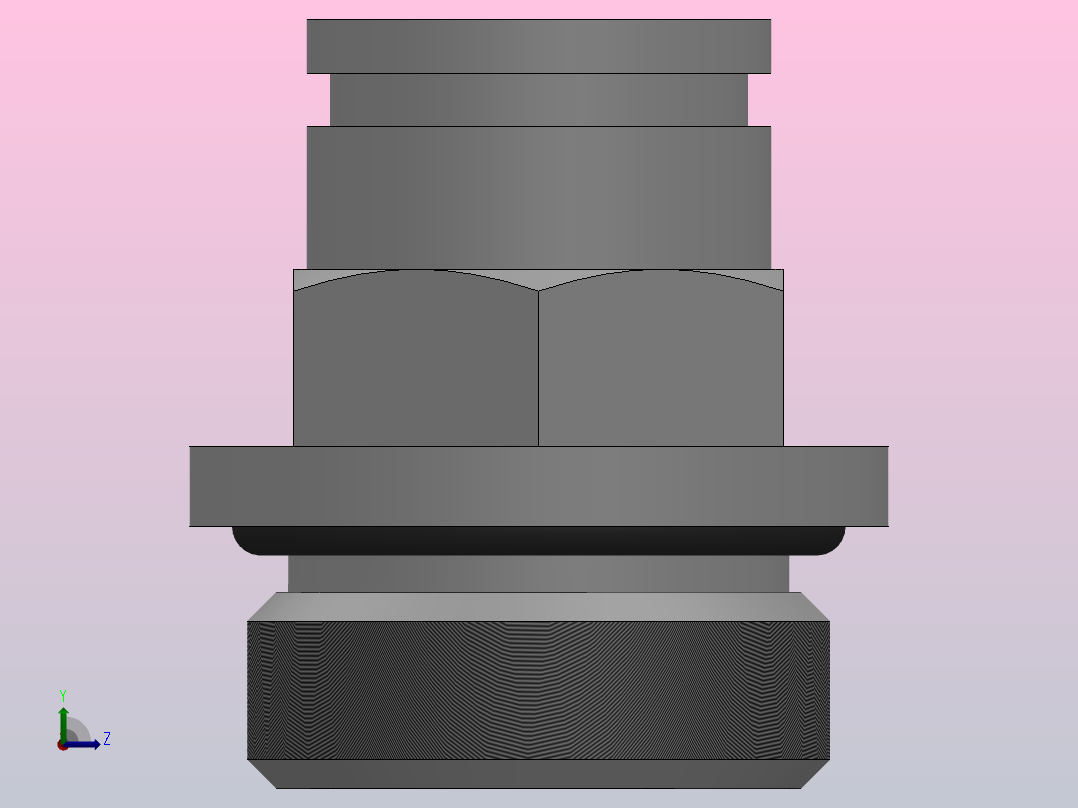 IPCP-G 螺纹直通-G螺纹气动管接头[IPCP08-G03]左视图