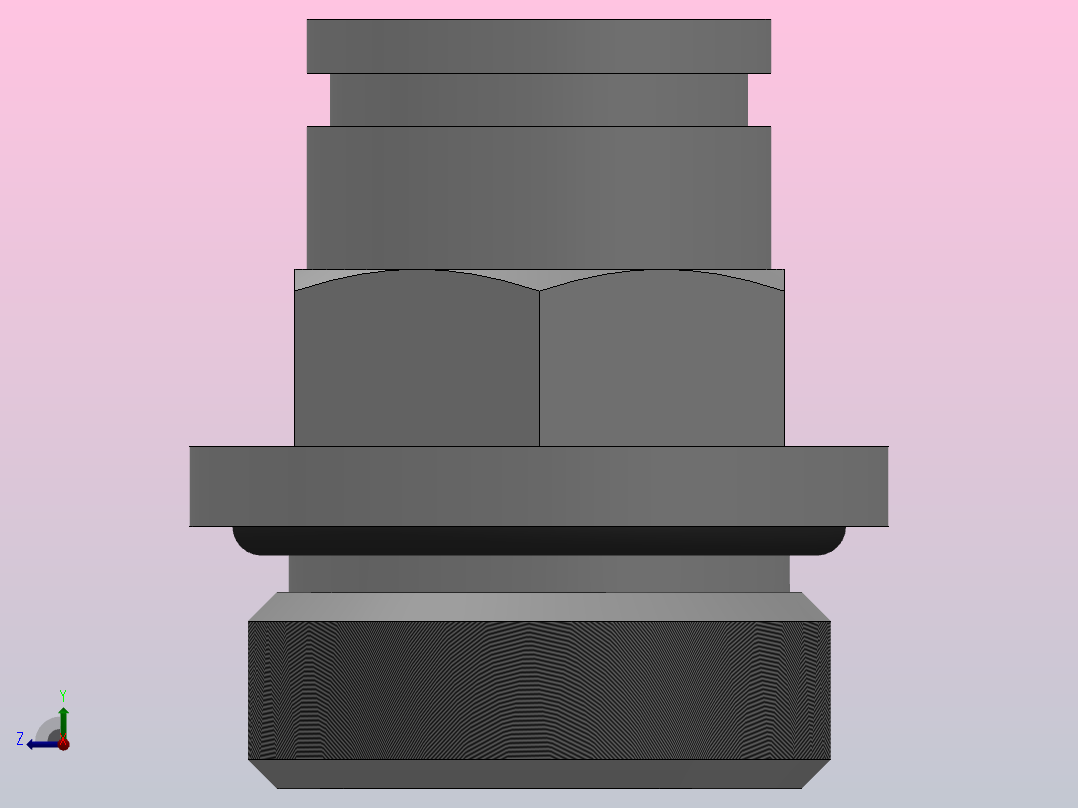 IPCP-G 螺纹直通-G螺纹气动管接头[IPCP08-G03]右视图