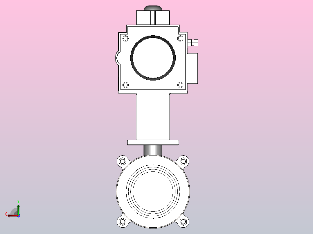 IQP-03气动卡式球阀[IQP-03-2s]后视图