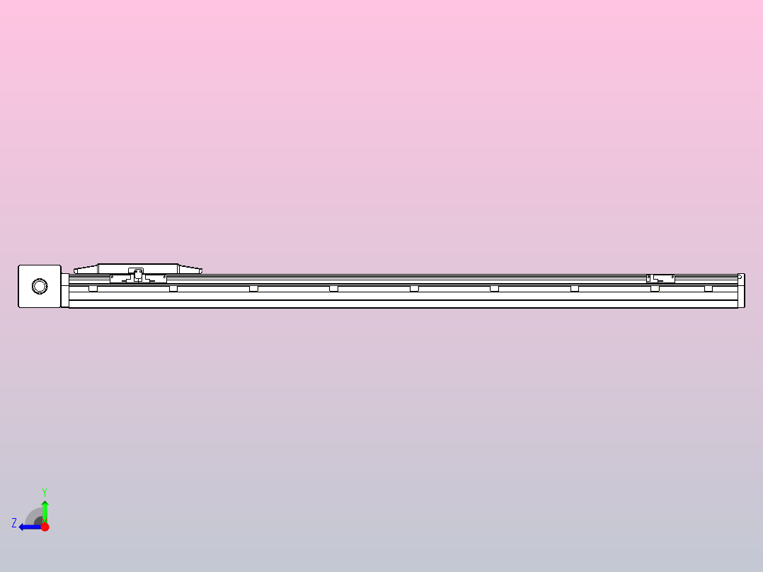 机器人皮带驱动直线轴TPA-GCB-150-P80-L950-DR-M75-N3右视图
