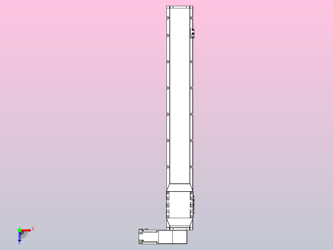 机器人皮带驱动直线轴TPA-GCB-150-P80-L950-DR-M75-N3俯视图