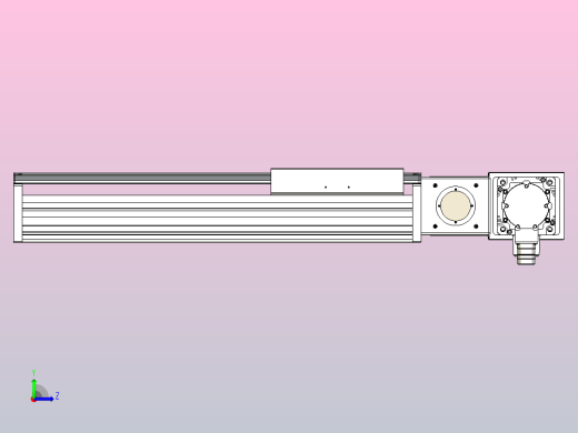 皮带直线轴半封闭可选导轨TPA-HNB-220D-176-L300-MR-Y-P1K-N3左视缩略图