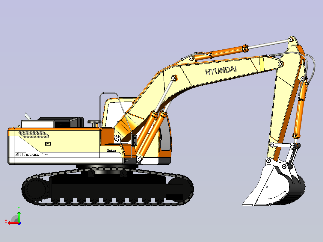 B3002699-现代 R300LC-9S挖掘机后视图