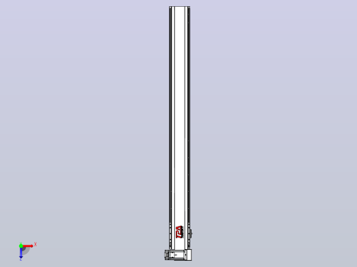 皮带直线轴半封闭可选导轨TPA-HNB-120D-110-L1200-RU-C-P40-N3俯视缩略图