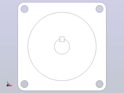 DV系列三相混合式步进电机110mm3D模型前视缩略图