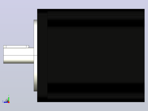 DV系列三相混合式步进电机110mm3D模型右视缩略图