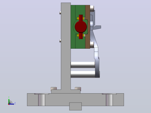变速器换挡叉加工工艺及铣56尺寸两端面夹具设计【含三维SolidWorks+CAD+说明书】【原创设计】左视缩略图
