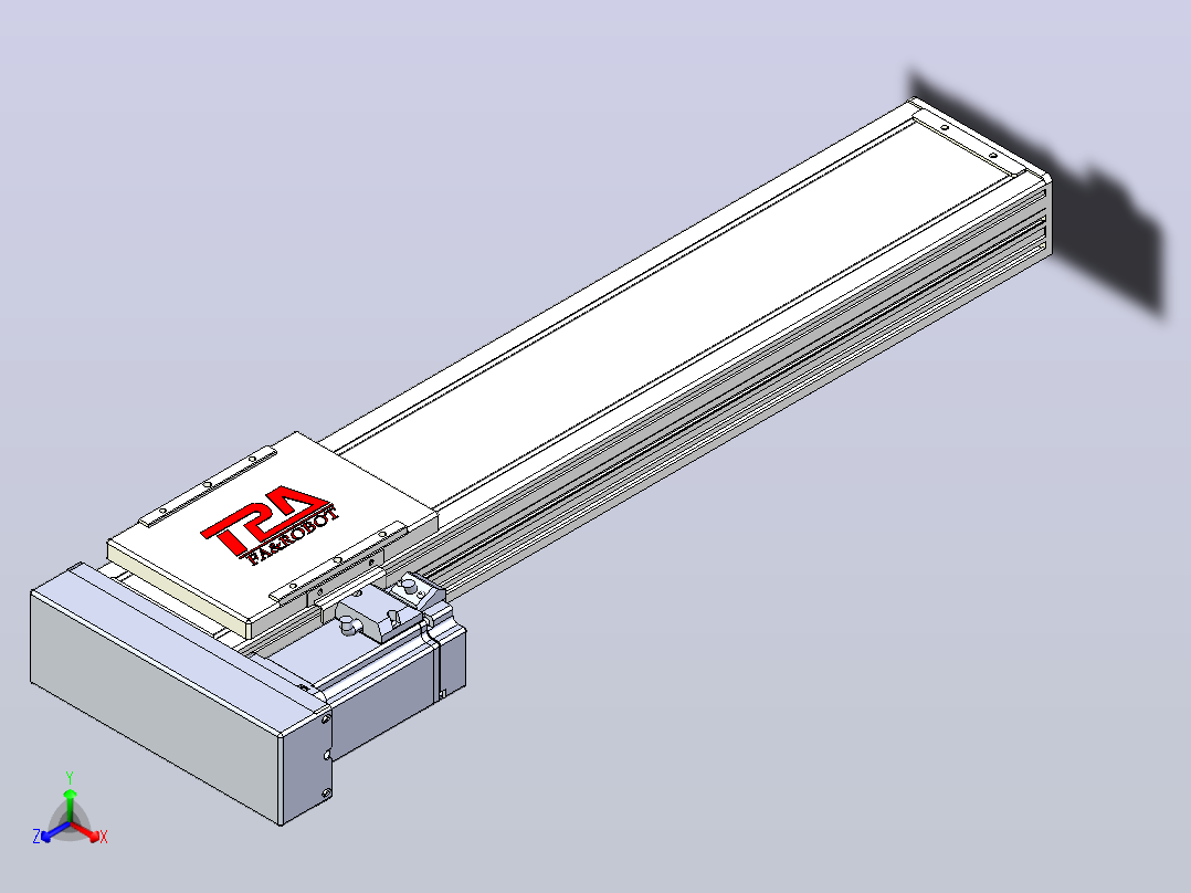 滚珠丝杠直线轴带导轨全封闭TPA-HCR-110D-1610C-L450-MR-C-P40-N3主视图