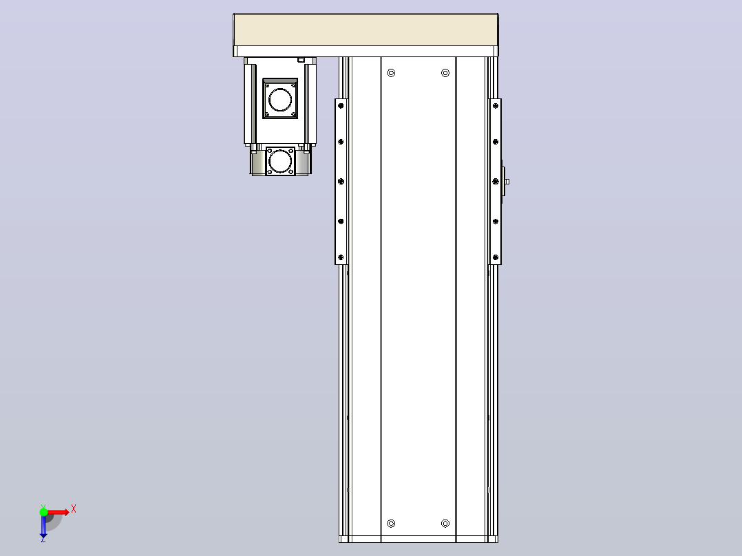 日规模组半封闭丝杆TPA-HNR-220D-3210C-L300-MR-C-P1K-N3俯视图