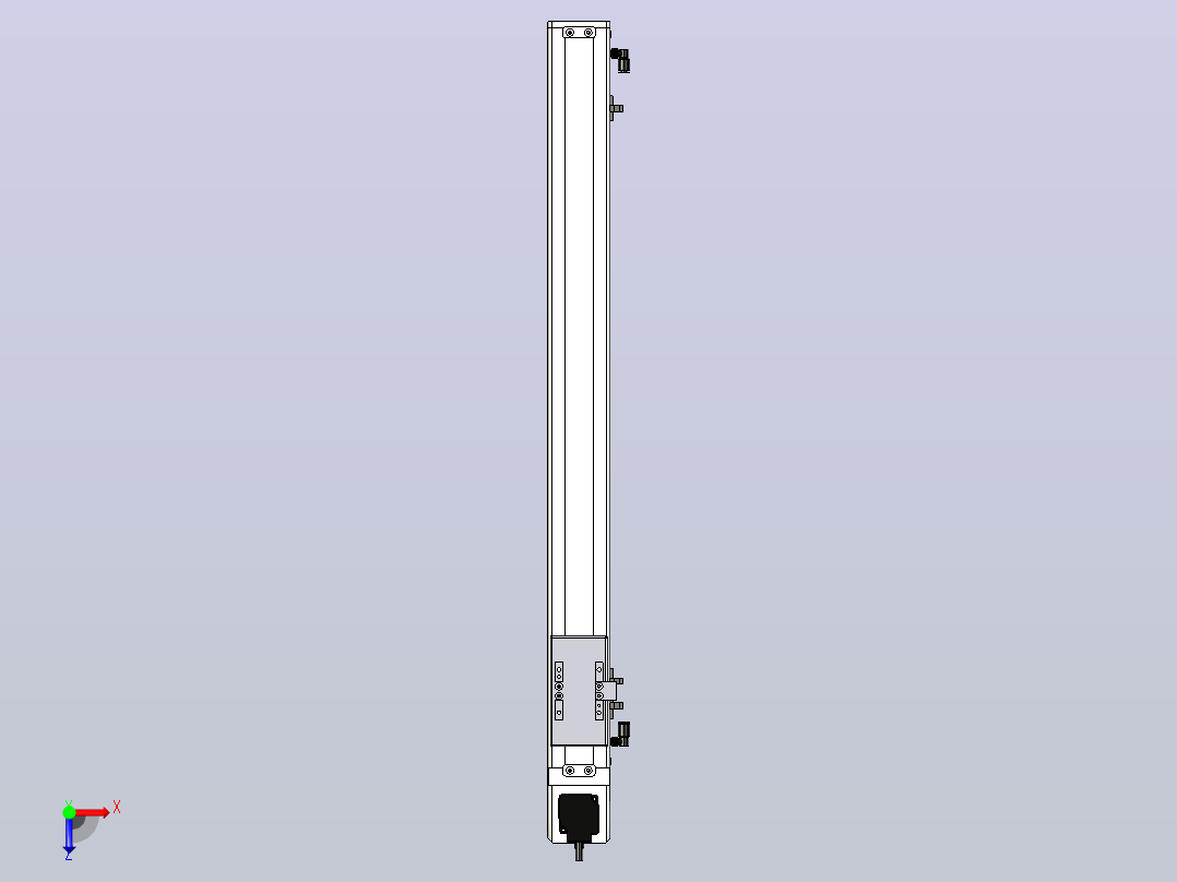 SCM6-600-BW-M10滚珠花健、支撑座、滚珠丝杠、交叉导轨、直线模组俯视图