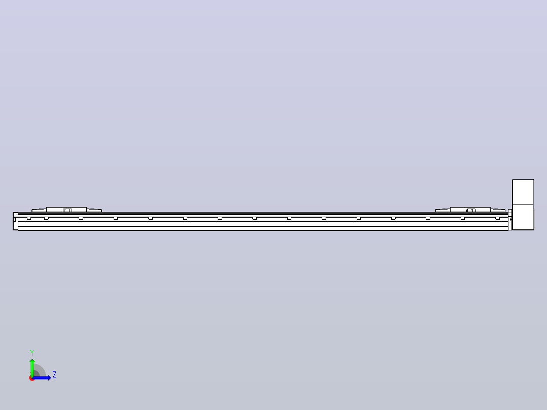 皮带直线轴双滑块型TPA-GCBS-120-P70-L475-LU-M20-N3左视图