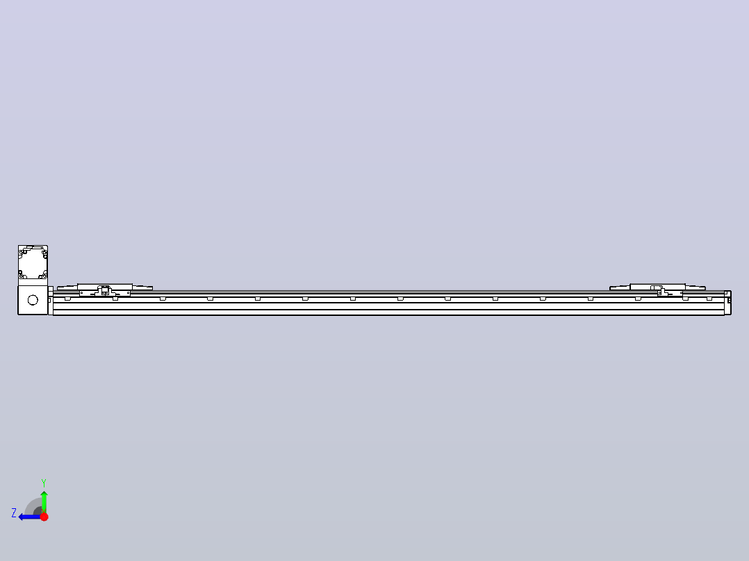 皮带直线轴双滑块型TPA-GCBS-120-P70-L475-LU-M20-N3右视图