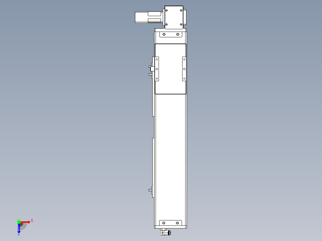 MCB10无尘皮带滑台[MCB10-L32-400-LD-100W-C3]俯视图