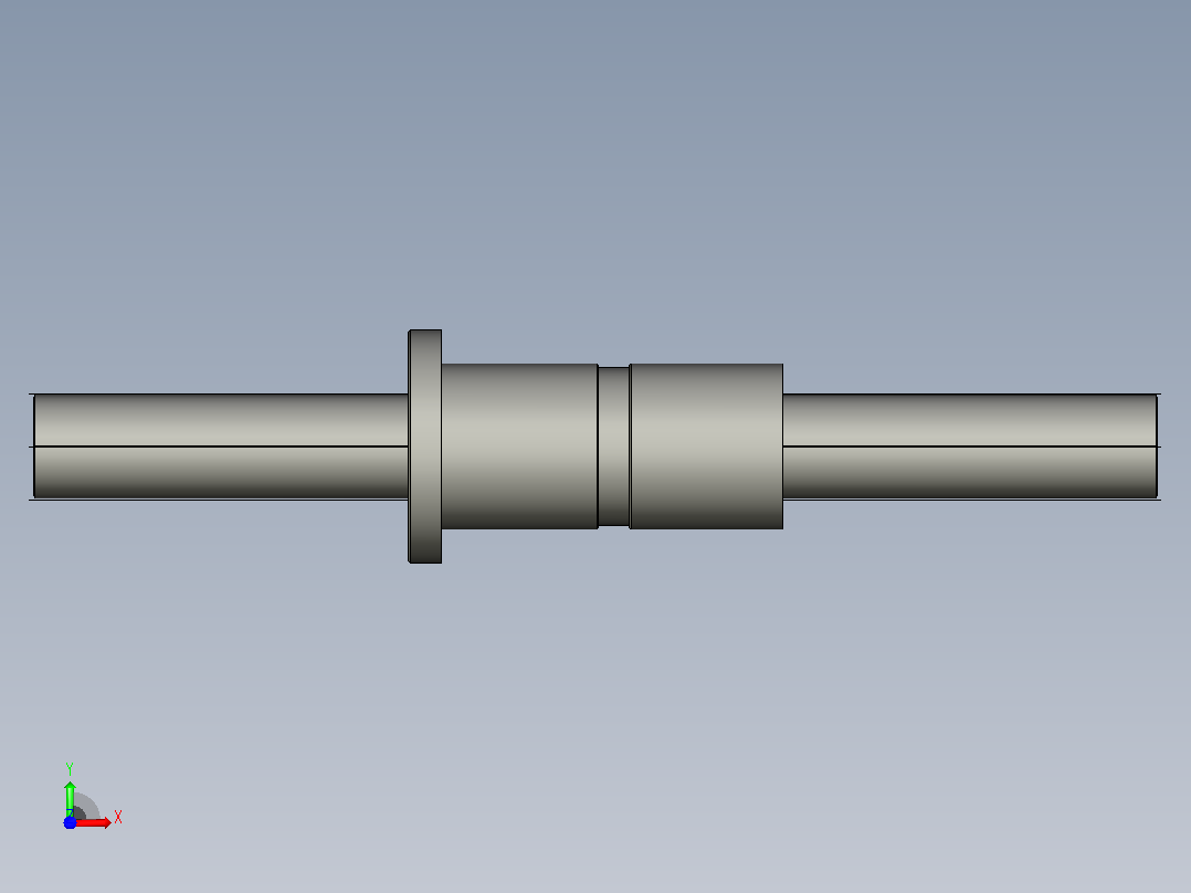DKFZD6312-6滚珠丝杆3D模型前视图
