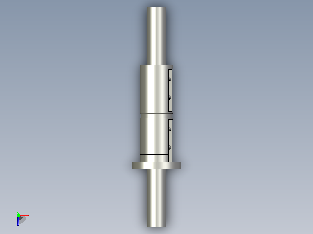 CMFZD5010-5滚珠丝杆3D模型俯视图