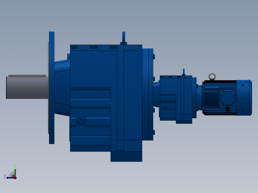 RF147R77法兰轴伸式组合型斜齿轮减速机RF147R77-Y0.55-4P-80-M1-0°-Φ550右视缩略图