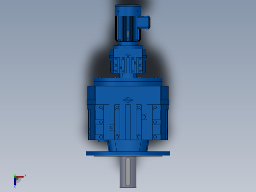 RF147R77法兰轴伸式组合型斜齿轮减速机RF147R77-Y0.55-4P-80-M1-0°-Φ550俯视缩略图