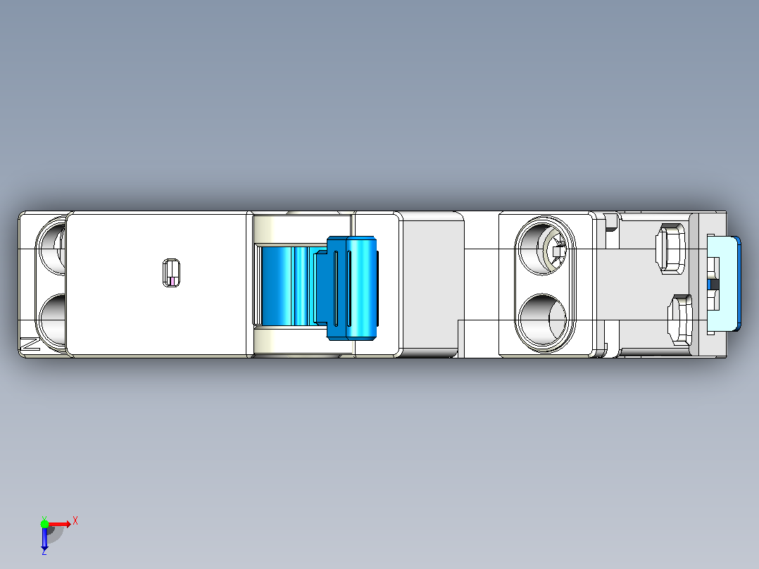 NXB-40&amp;1P&amp;N小型断路器三维模型202307俯视图